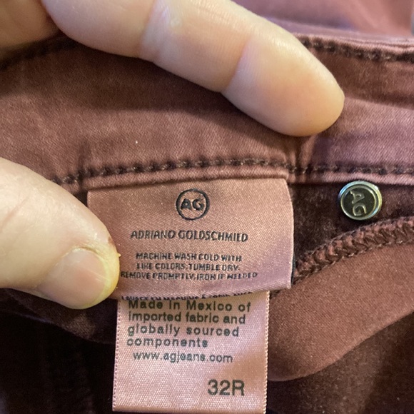 Anthropologie AG the abbey ankle burgundy mid rise super skinny ankle jeans - Picture 5 of 5